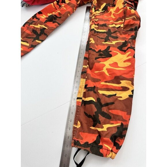 Rothco BDU Pants Mens XSmall Orange Black Camo Combat Woodland Military Gorpcore - Picture 8 of 11